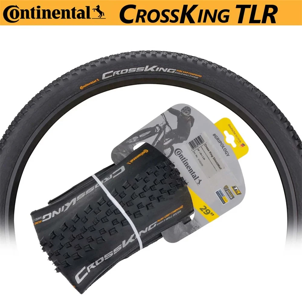 Continental MTB Tires Cross King 27.5/29 Inch Tubeless Ready PureGrip Cross-Country ShieldWall System Anti Puncture Bicycle Tire