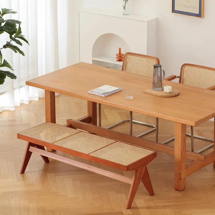 

Chair, solid wood, rattan, bench, doorway, shoe change, couch, Nordic