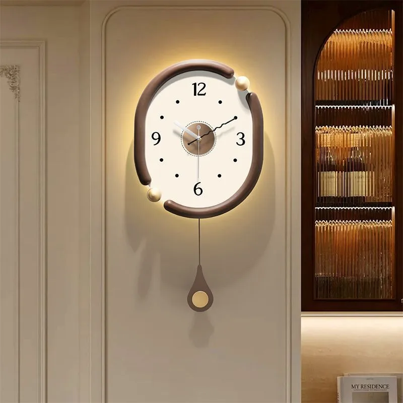 Large Wall Clock Unique Silent LED Clocks Modern Luxury Pointer Voice Controlled Lighting Watch Wall Living Room Decorations