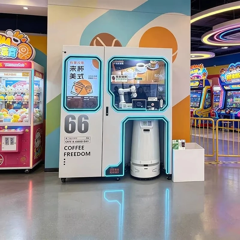 Multi Flavor Self Coffee Machine Hot Cold Dual Temp Cashless Card Payment Gym Commercial Self Vending Equipment