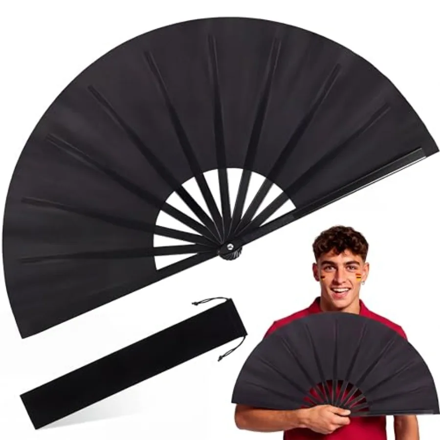 

Large Folding Rave Fans Silk Clack Popping Hand Fan for Line Dancing Sports Fan Hand Fans for Women Dance Festival Dancing Wedd