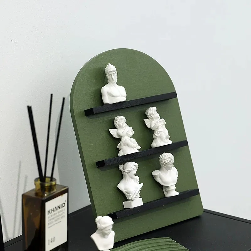 Nordic Plaster Statue 6PCS Set Mini Bust Sculpture White Figurine INS Style Home Decor Desk Shelf Art Decoration