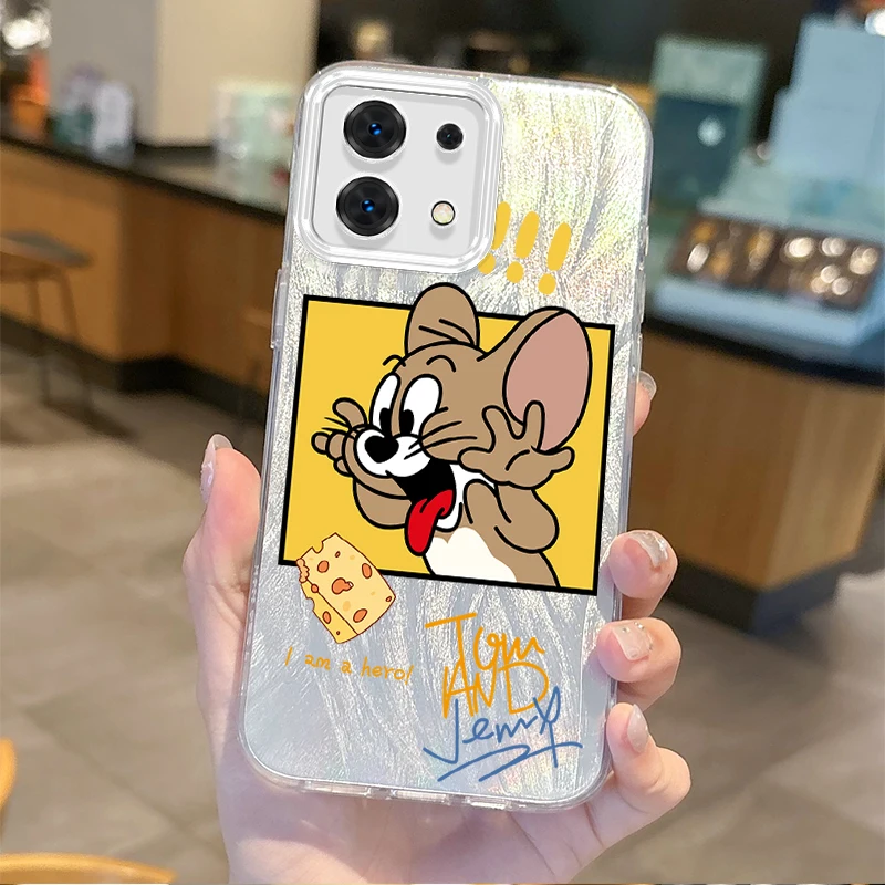 Lovely T-Tom And J-Jerry Couple Cartoon Phone Case for Redmi Note13 12 11 10 9 ProPlus 14C 13C 12C 10C 9C A2 A1 Shockproof Cover