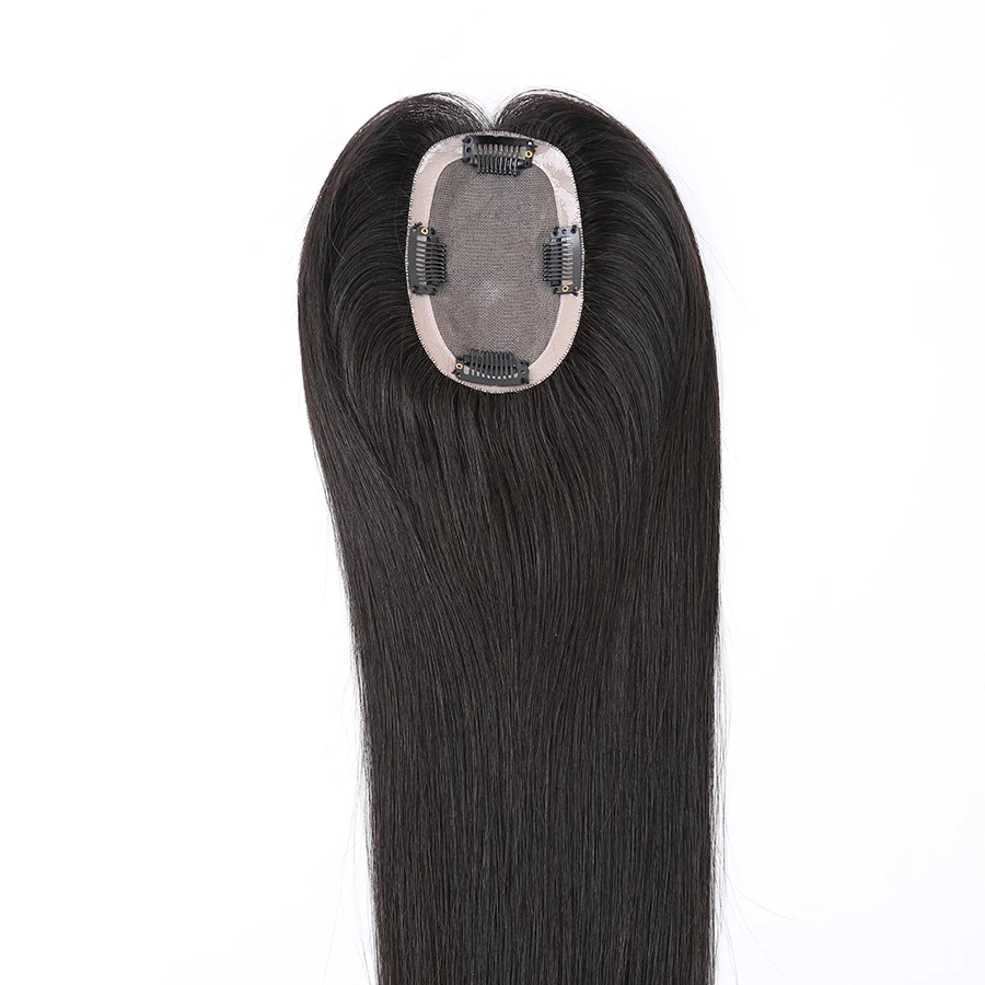 3x5inch 16-20 Real Hair Topper Remy Human Hair Topper for Women with Thin Hair Natural Color