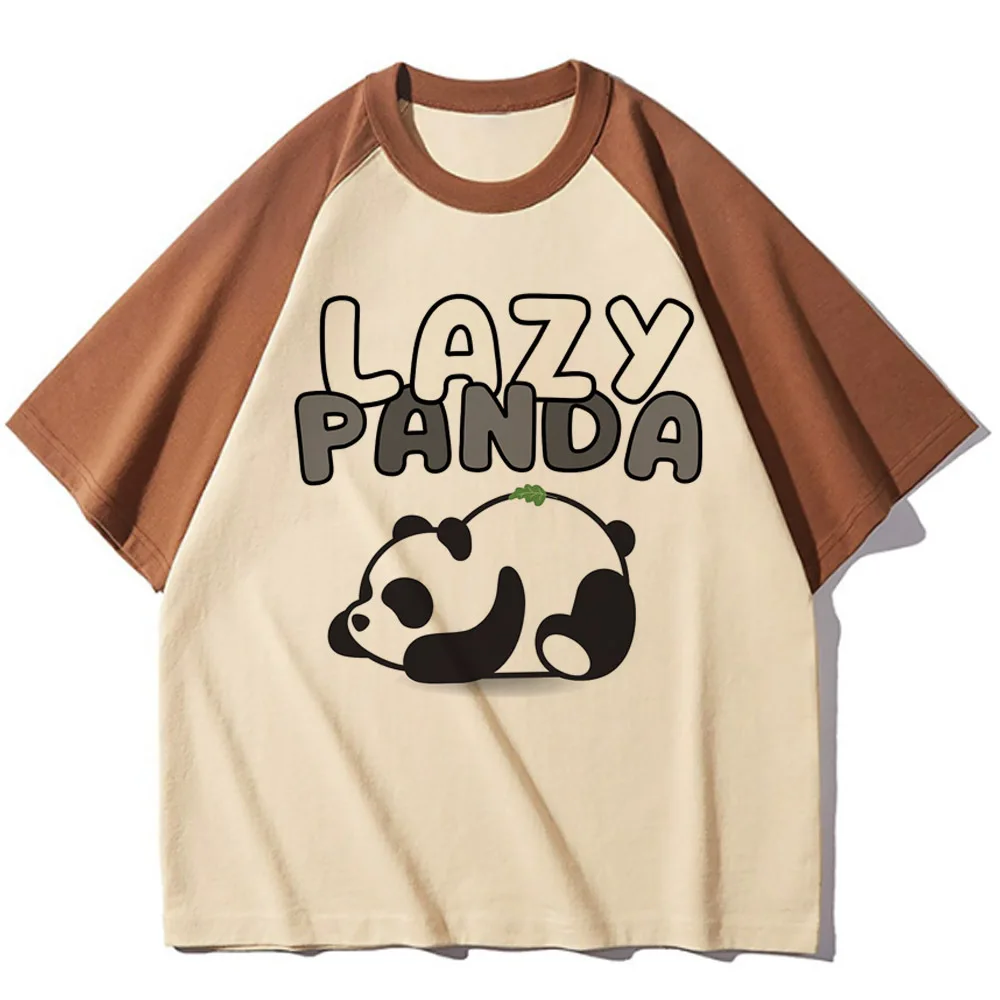 

Рубашка с пандой подростковая хип-хоп Ретро Классическая эстетическая футболка 80-х годов аниме женская пастельная университетская панк хип-хоп