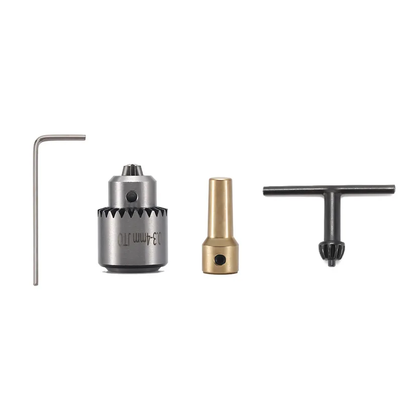 Factory Direct 3.17mm Motor Concentric Shank Steel Chuck, 4mm JT0 Drill Chuck, DIY Mini Electric Drill Accessories