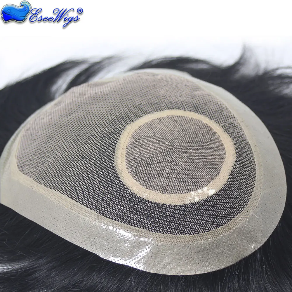 الشعر المستعار الإنسان للرجال السويسري الدانتيل الحرير قاعدة أعلى بو حول الباروكات 13x18 سنتيمتر نظام الشعر المستقيم الرجال الباروكات لآسيا 1B