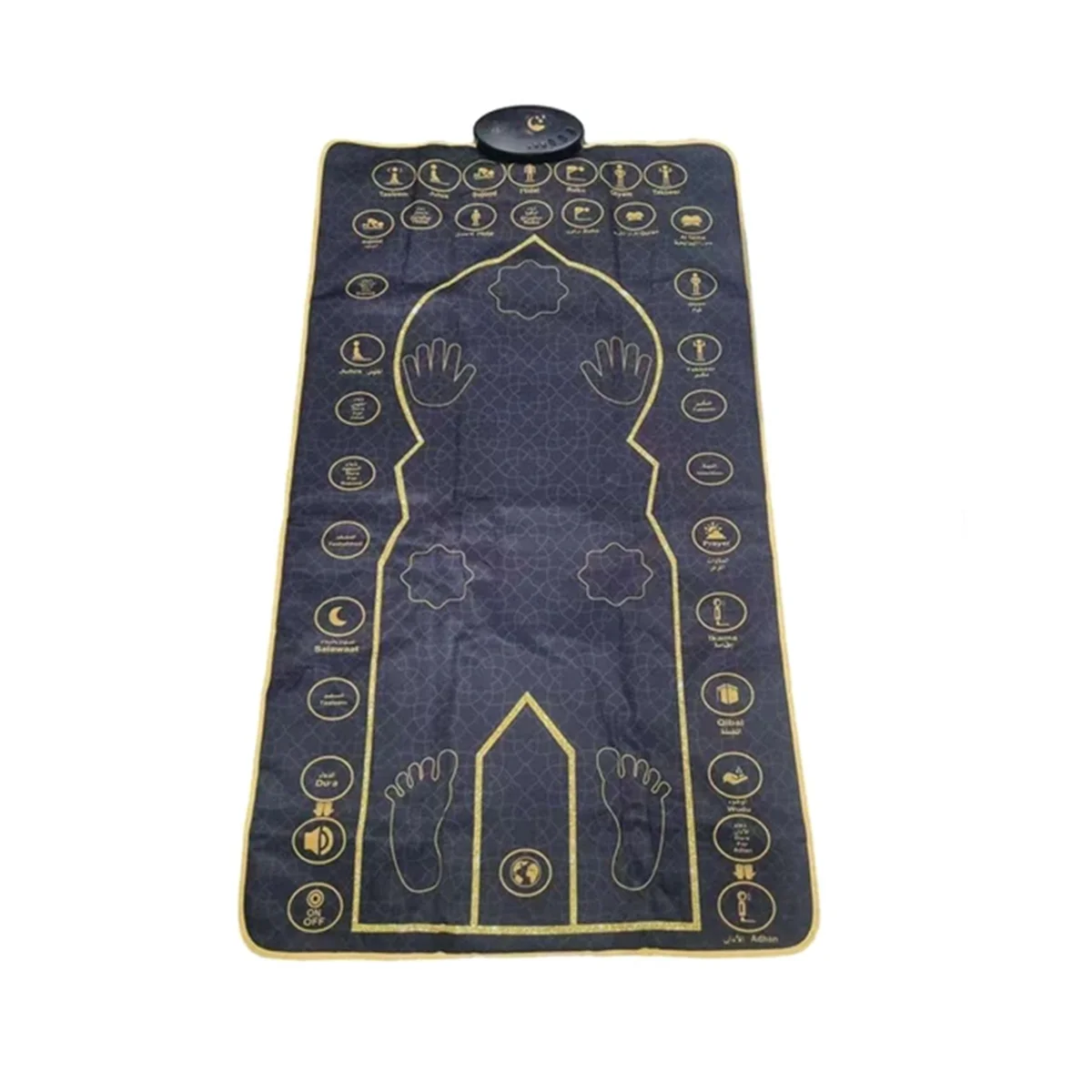 131x75CM Adult Electronic Interactive Music Worship Blanket Praying Rug for Party Travel Home Worship Mats(Black)