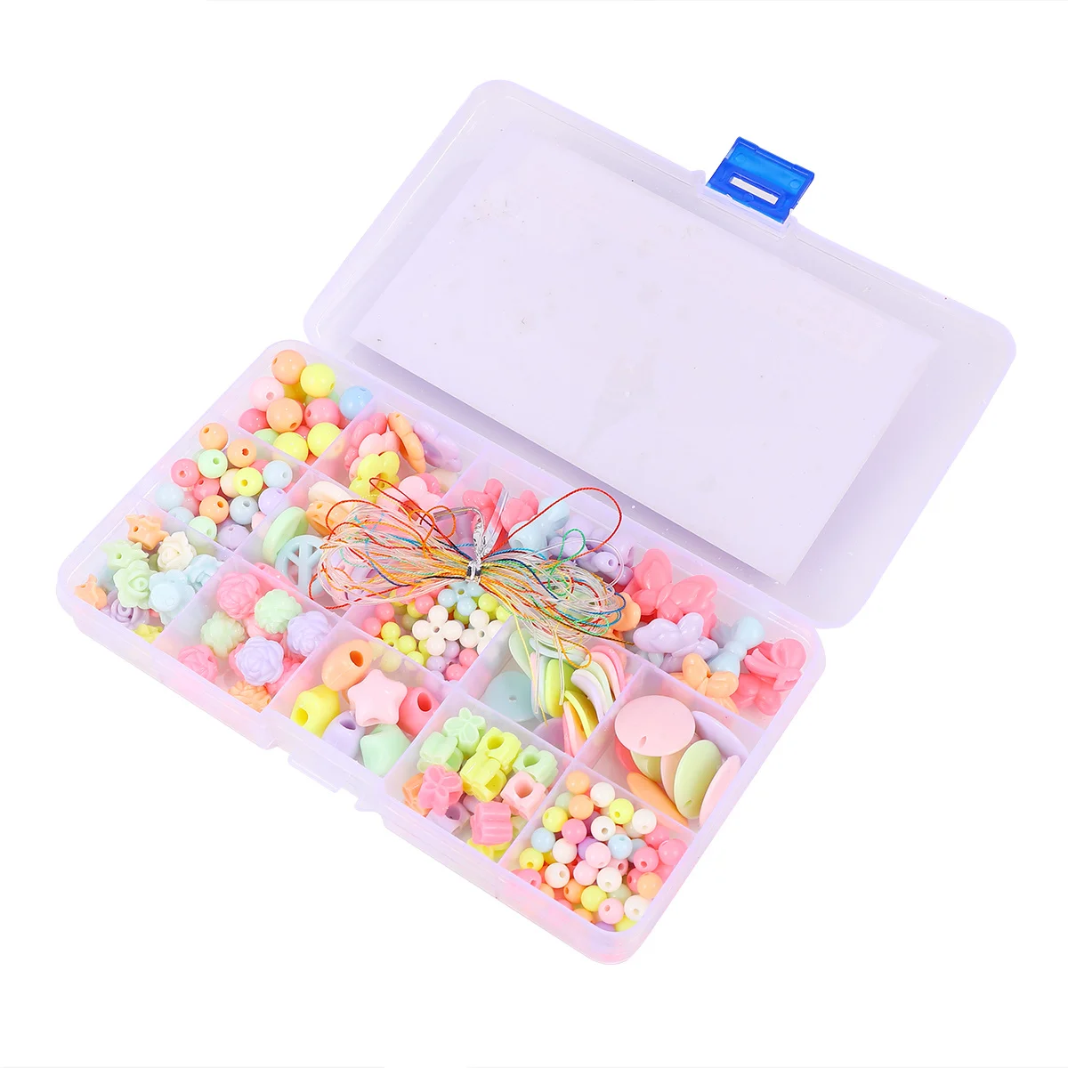 1Set DIY String Beads Set Colorful Educational Creative Handmade Loose Beads for Kids Jewelry Making