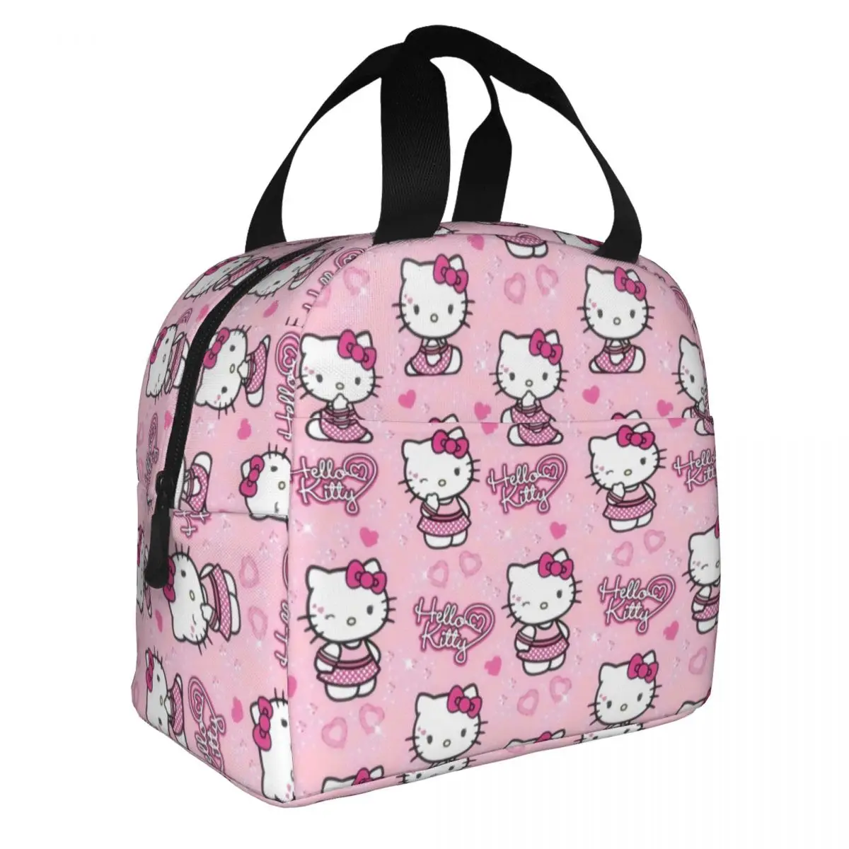 Hello Kitty Insulated Lunch Bag Leakproof Cartoon Lunch Container Cooler Bag Tote Lunch Box Work Picnic Food Bag