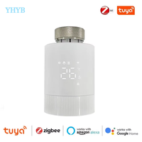 YHYB Tuya Smart ZigBee3.0 TRV Radiator Actuator Valve Thermostatic Radiator Temperature Controller Support Alexa Google Home
