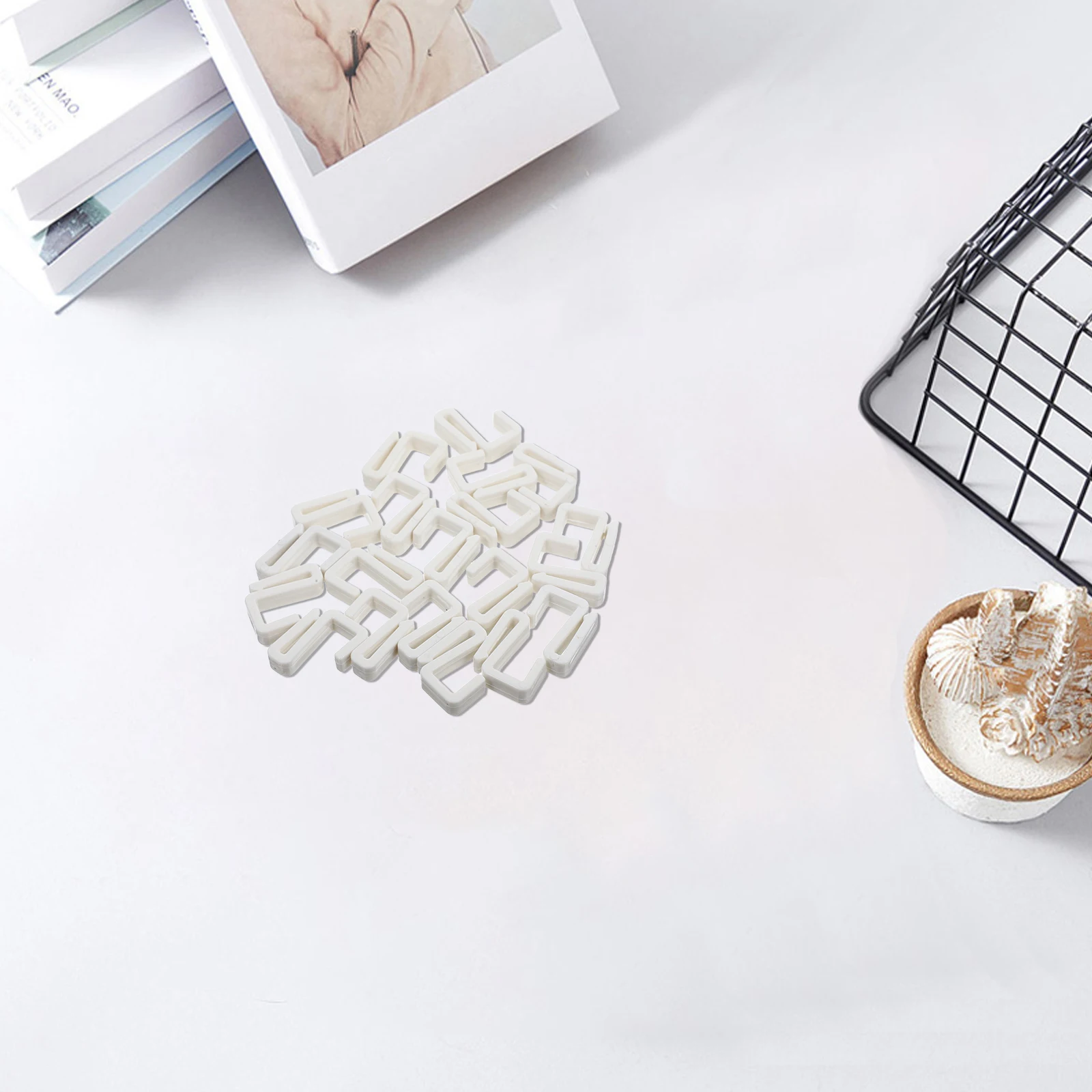 20 قطعة S على شكل خطافات بلاستيكية للمرآب خزانة حمام معلقة تخزين الرف المنظم الشماعات المسطحة للحقائب والملابس #5