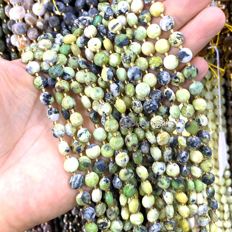 Großhandel 8mm Facettierte Rondelle Naturstein Lila Jade Lose Zwischenperlen für Schmuckherstellung DIY Armbänder Anhänger Zubehör – Detail 9