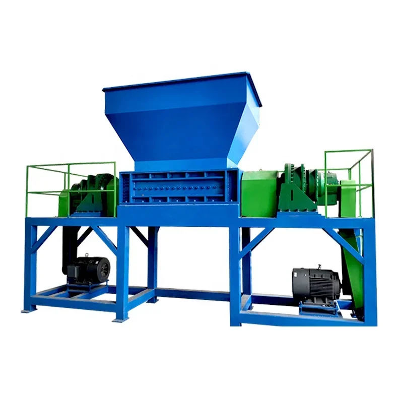 Bag Crushing Grinding Crusher Double Shaft Waste Tire Rubber Plastic Metal Scraps Shredder