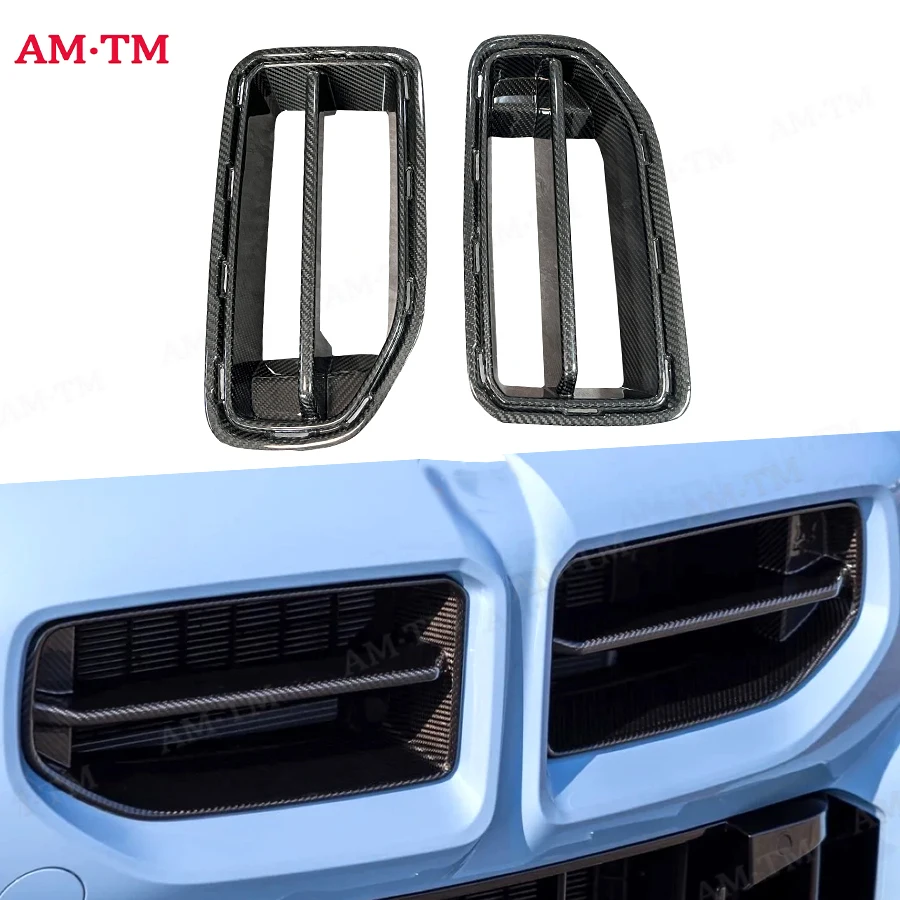 

For BMW M2 G87 2022+ High quality Carbon Fiber Racing Grills Front Bumper Air Vent Cover Trim Foglamp Mesh Grill Frame Body Kit