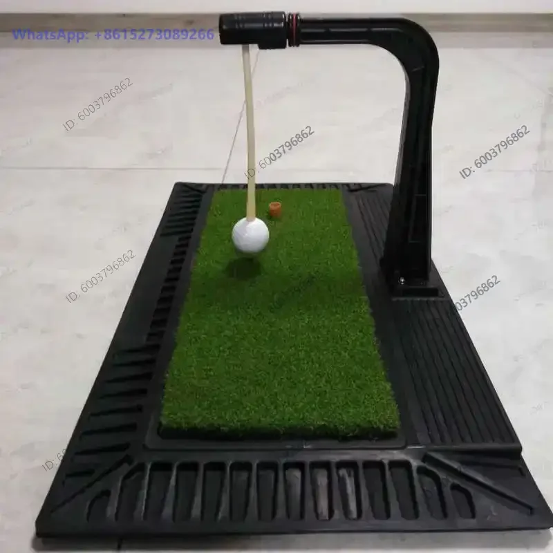 A Golf Training Device for Swing Practice, Range Practice, and Electronic Indoor Practice.