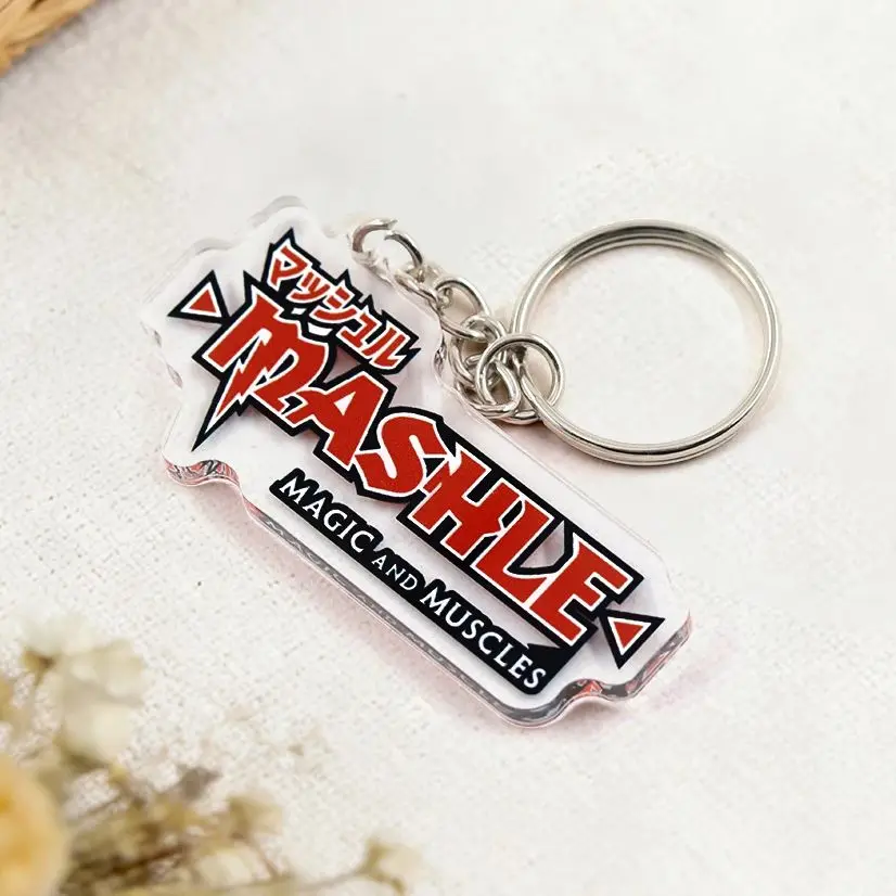 MASHLE: MAGIC AND MUSCLES Anime keychain Cartoon Logo Fantasy Funny Comics keyring pendant for Backpack Clothing Hat Accessory