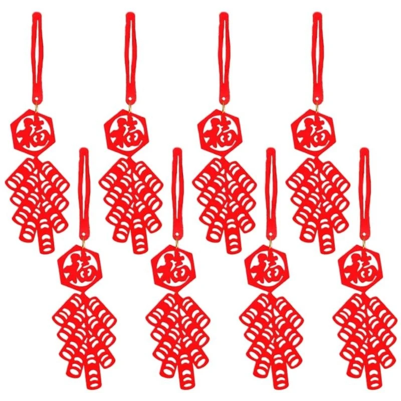 

Chinese Mini Red Lantern Pendant Small Charm Hanging Flocking Crafts