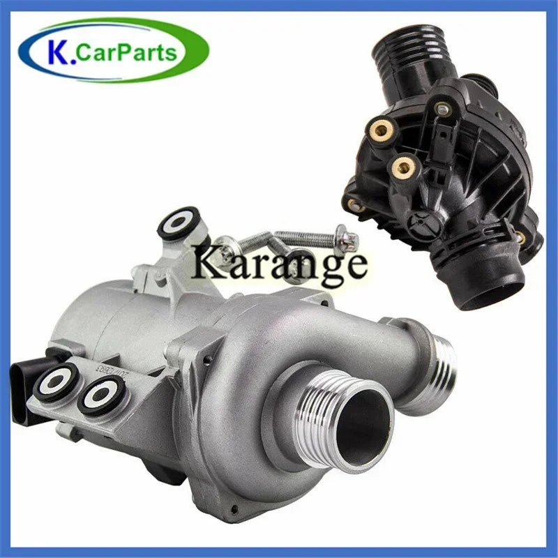 11517586925 11537549476   مضخة مياه كهربائية + ترموستات لسيارات BMW E60 E61 E81 E87 E90 E91 X1 X3 X5 Z4 325i 330i 525i 530i 630i 730i