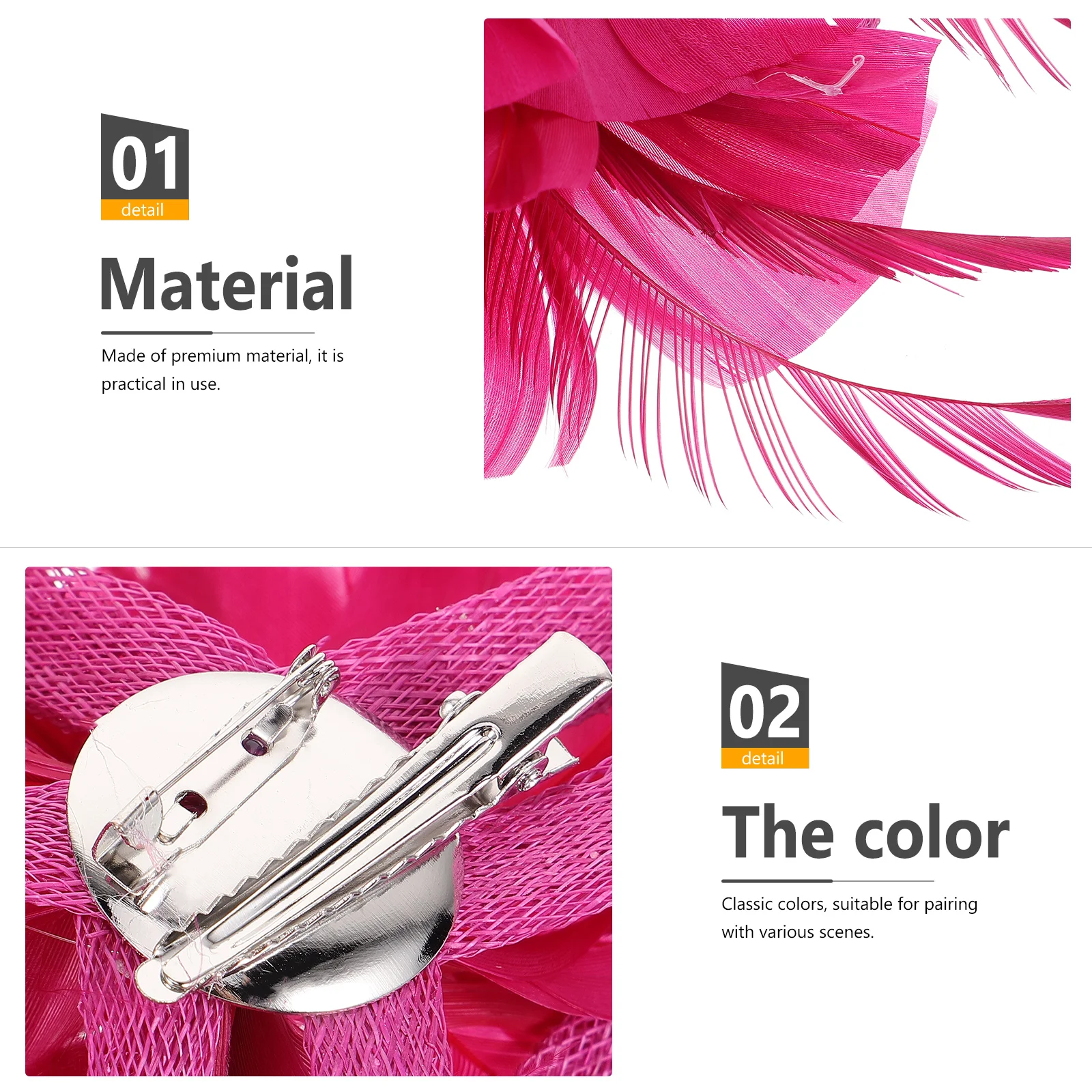 

1pc Plume Flax Hair Side Clip Elegant Durable Hairpin For Women Bridal Wedding Party Banquet Charming Headpiece Hair Accessory