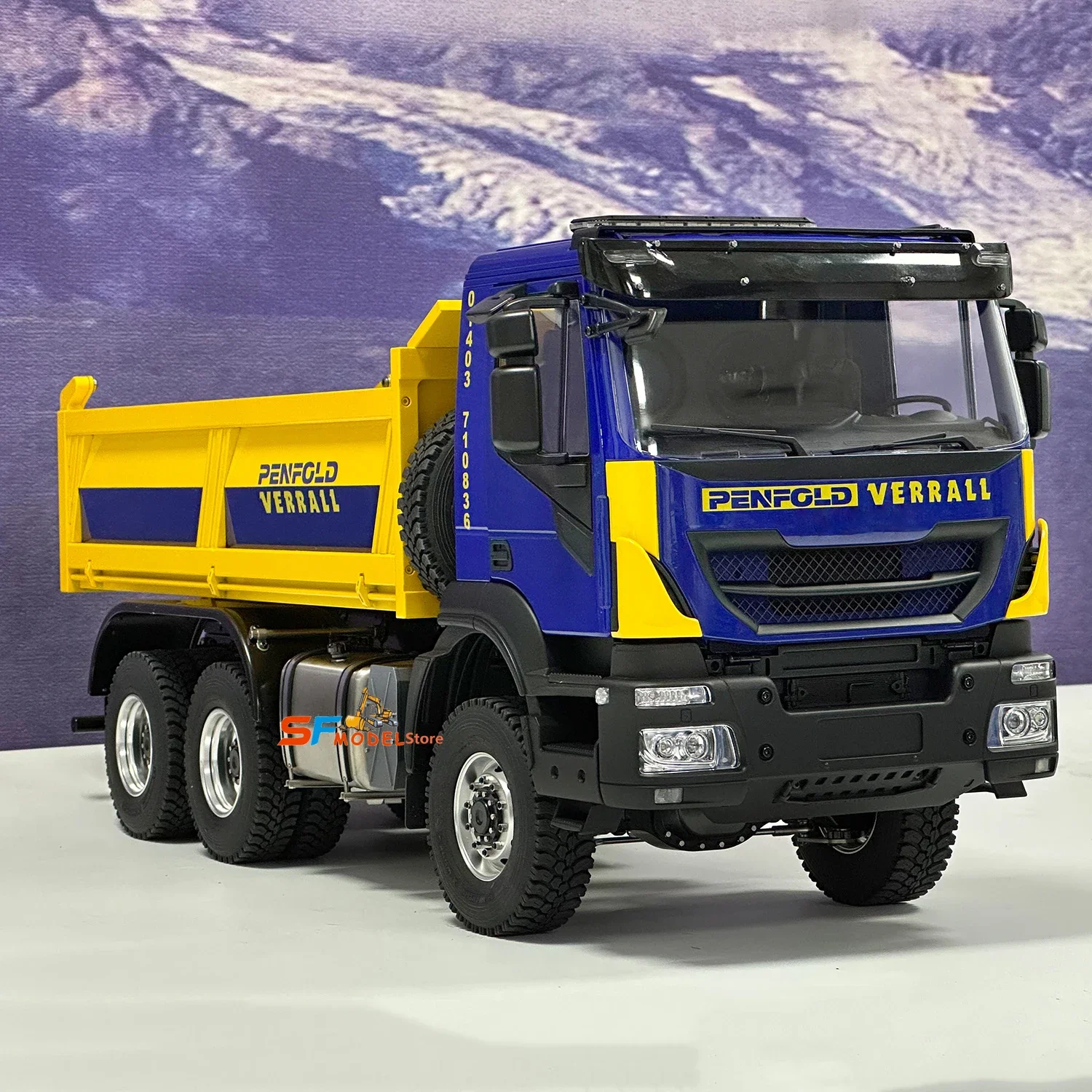 RC Dump Truck 1/14 6x6 RC Hydraulic Truck Model RTR with Light and Sound System Radio Control Boy Remote Control Car Toy