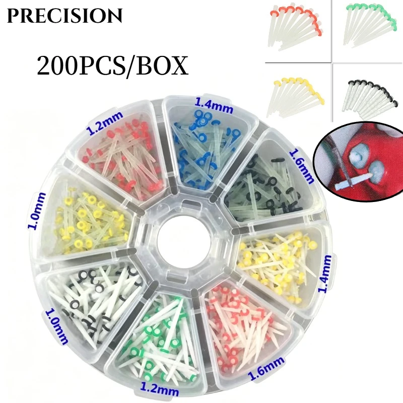 

200Pc Dental Fiber Post Glass Quartz Teeth Restorative 1.2/1.4/1.6/1.8mm Dental Fiber Post Root Canal Teeth Endo Root Canal Pile
