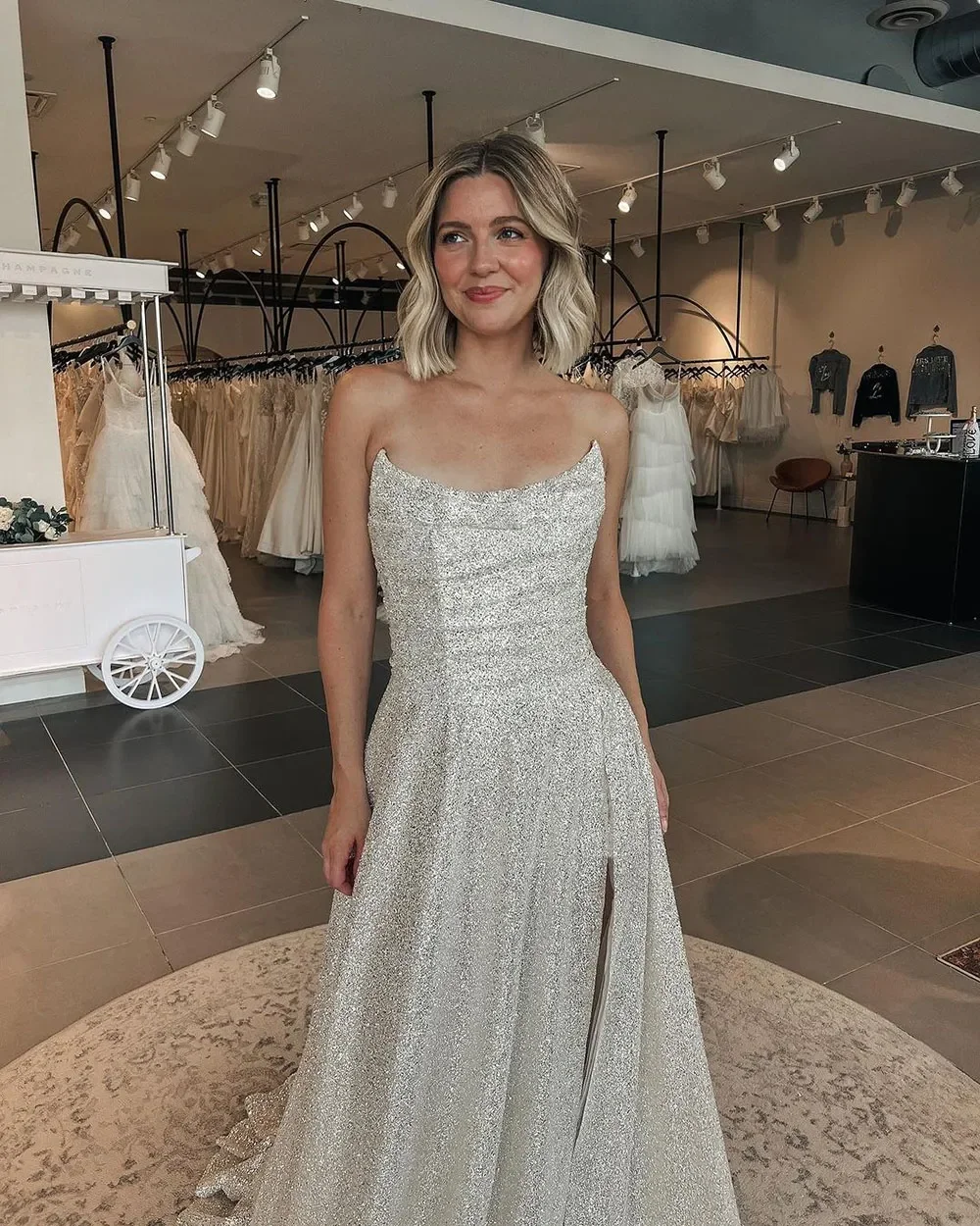 SoDigne Elegant Simple Wedding Dress 2022 Off The Shoulder Princess Boho Satin Bridal Dress With Belt Bowknot Women Wedding Gown