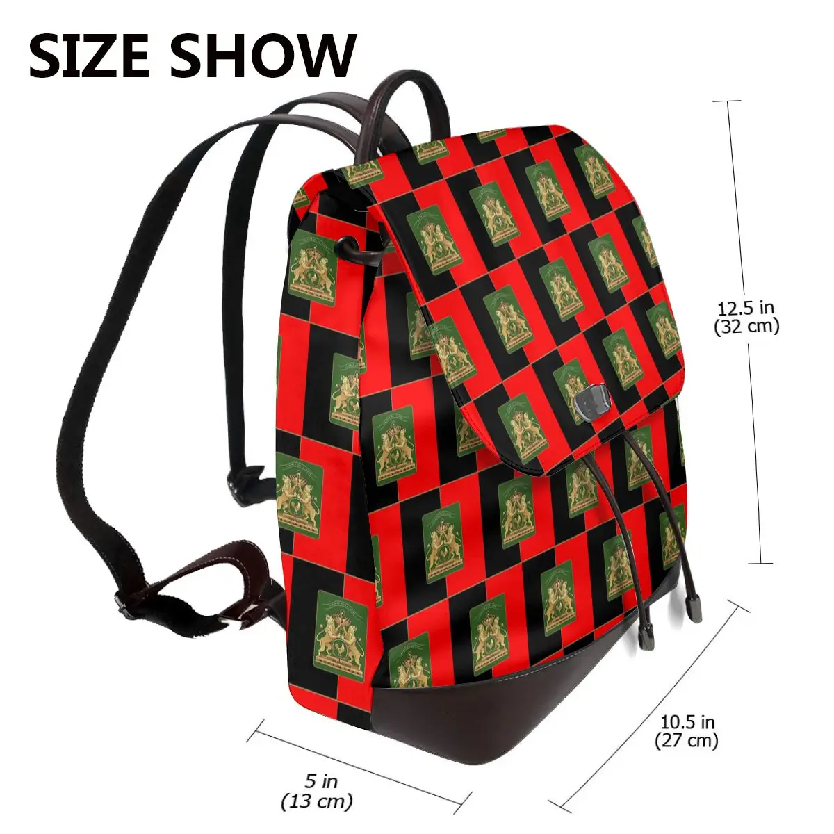 Haitian Independence Flag Bookbag School Student Bags Hiking Travel Daypack for Women Fashion Derma Backpack