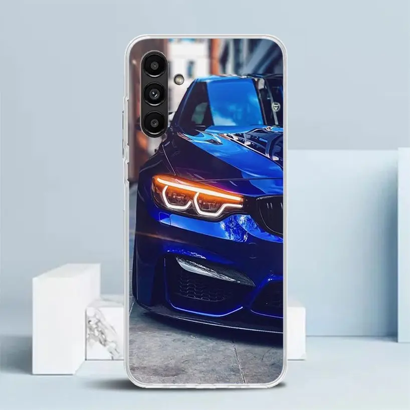 Blue Red Car for B-Bmw Phone Case For Samsung Galaxy A15 A14 A13 A12 A55 A54 A53 A52 A35 A34 A33 A32 A25 A24 A23 A22 A04S A03S A