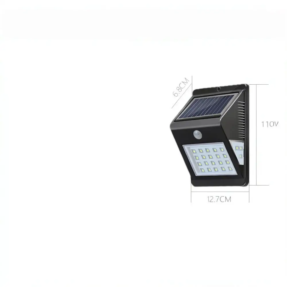 Motion Sensor Solar LED Wall Lamp Waterproof Outdoor Lighting For Garden Patio Villa Fence Secure Clip On Fixture