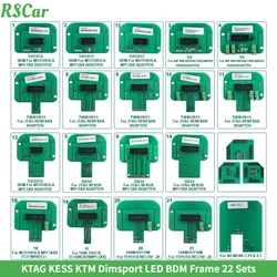 2024 NOWOŚĆ Oryginalny pełny zestaw 22 sztuk adapterów BDM do K-G K-S FGTECH BDM100 Adaptery sondy BDM 22 BDM Ramka ECU RAMP Narzędzie do strojenia chipów