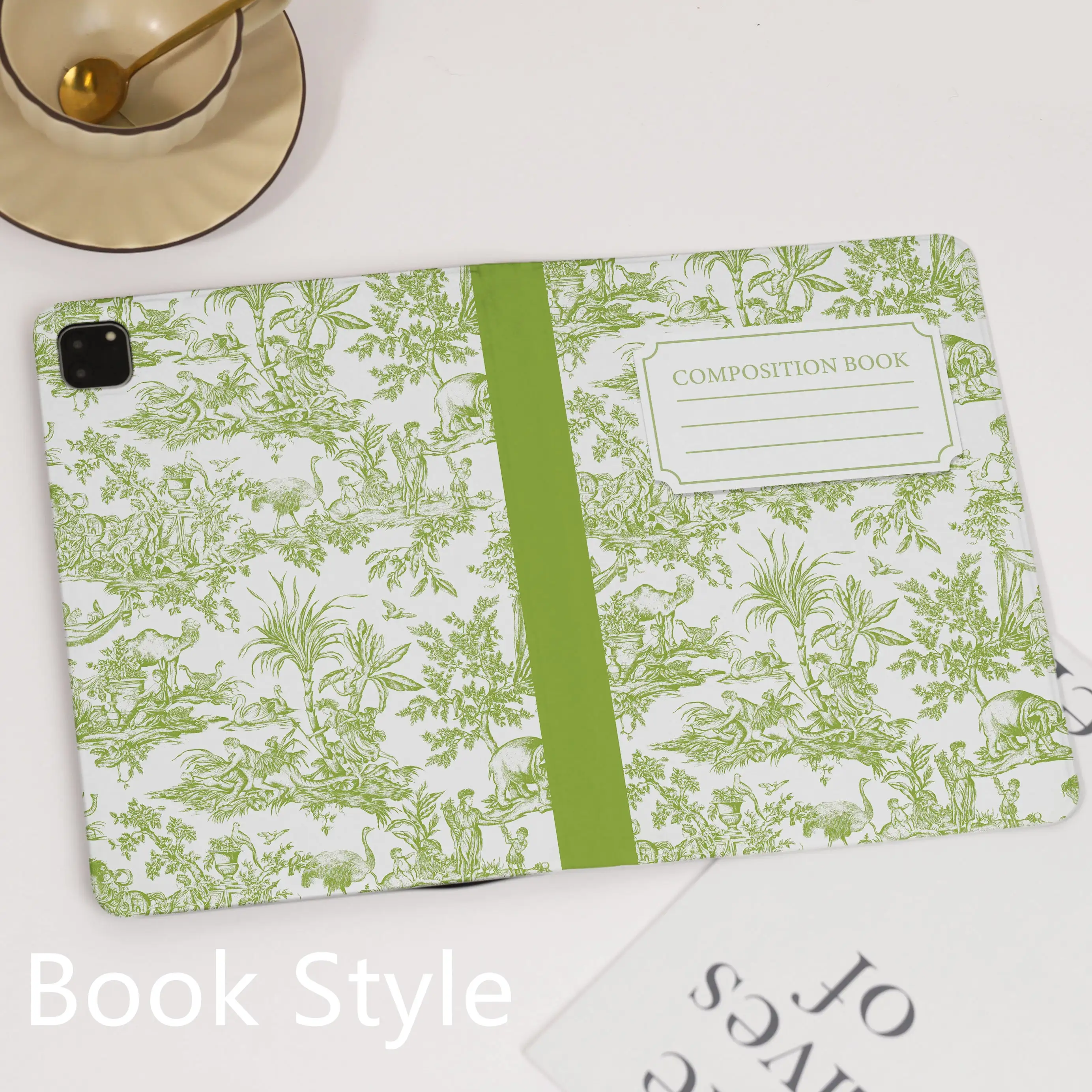 Green Jungle Composition Book ipad case For Apple Air 10.9 iPad Pro 2020 Cover for iPad 10.2 11 12.9in 2021 Mini 5 6 Case
