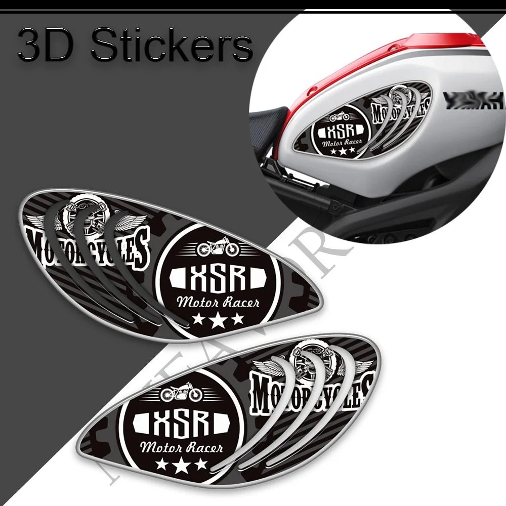 Motorcycle Stickers Decals Tank Pad Grips Gas Fuel Oil Kit Knee Protector For Yamaha XSR 155 XSR155