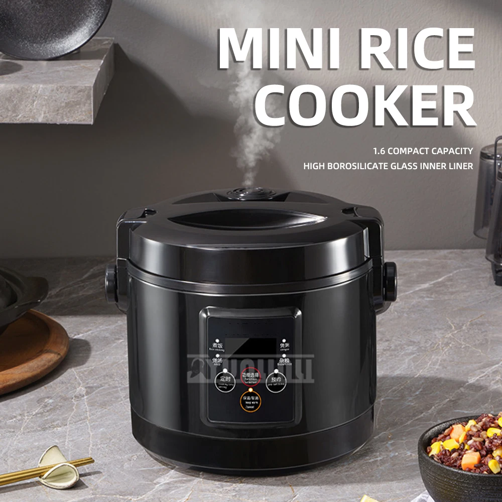 1.6L Rice Cooker Low Sugar Fully Automatic Glass Liner Arrocera Mini Multicooker