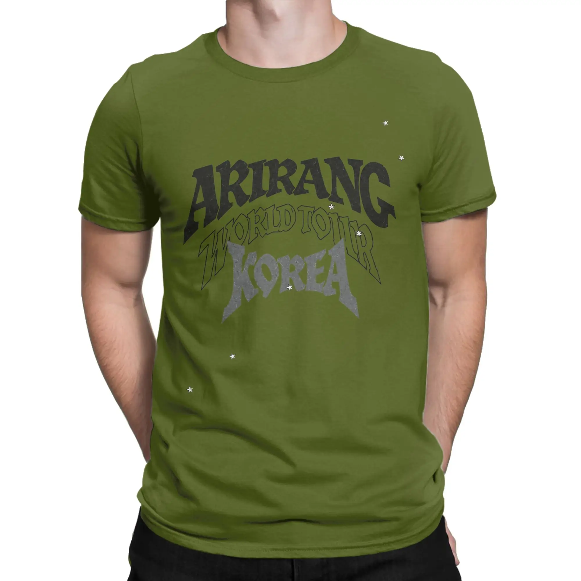 Arirangs World Tour T-Shirt for Men  Funny Pure Cotton Tee Shirt Round Neck Short Sleeve T Shirts Gift Idea Tops
