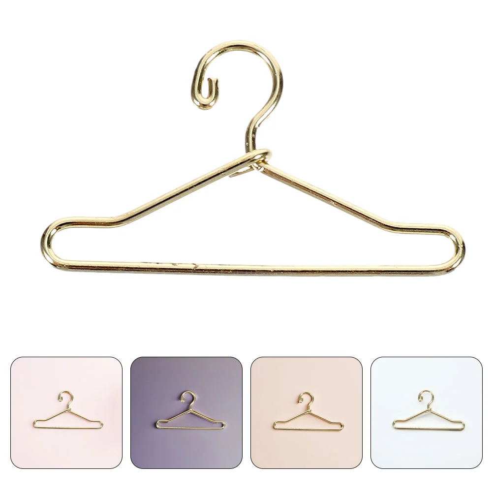 20 Pcs Miniature Clothes Hangers 65mm Metal Colored Portable Compact Wardrobe ganizer for Baby Accessories Storage