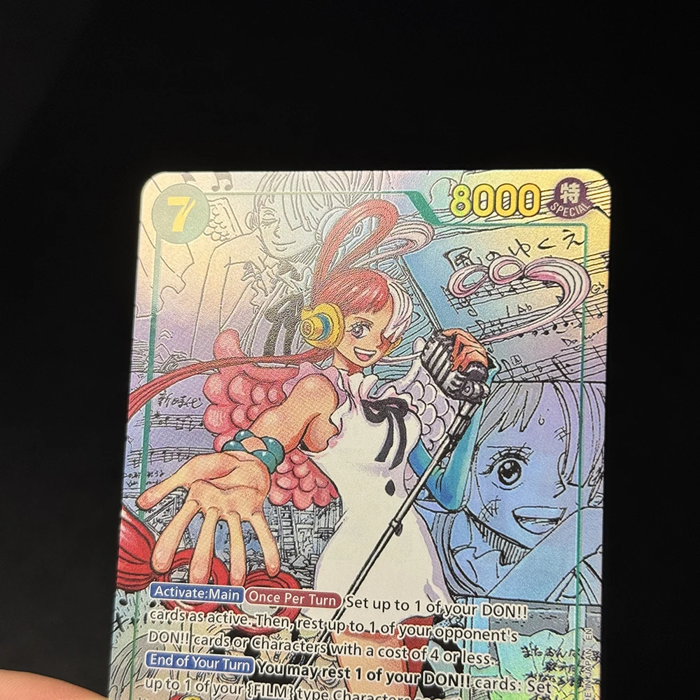 4PCS One Piece English OPCG Uta Uta EB03-061 Character Rare Foil Texture Proxy Game Cards Collection Toy Gitf Cards high quality