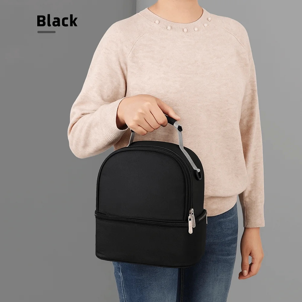 

Nylon Insulation Mommy Backpack Double Layer Milk Preservation Baby Diaper Bag Multifunctional Waterproof Mommy Shoulder Bag