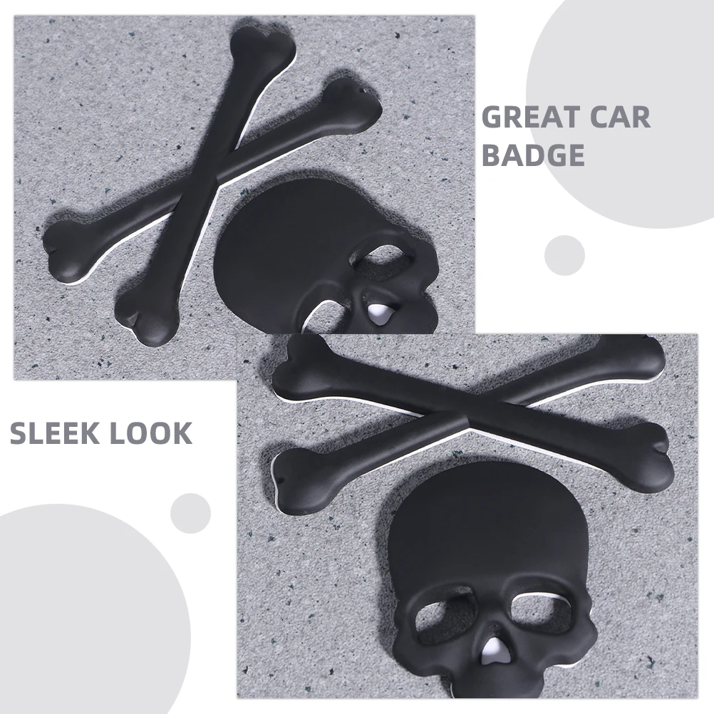 الجمجمة سيارة ملصق 9x8 5 سنتيمتر الأسود سبائك الزنك ثلاثية الأبعاد الخفافيش شكل تصميم رائع ملصق معدني للمركبات دراجة نارية شاحنة SUV قارب ATV RV