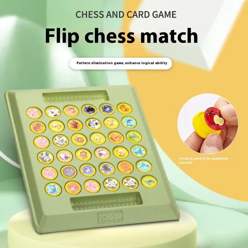 

1 комплект, классическая стратегическая игра, флип-шахматы с животными, настольные игры, мышление, когнитивная интерактивная головоломка для родителей и детей, игрушка для рождественской вечеринки