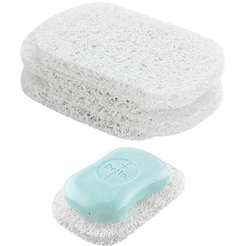 

4Pcs/Set PVC Soap Saver Drain Soap Pad Environmental Protection Mildew Proof Soap Holder for Kitchen Portable Bathroom Soap Dish