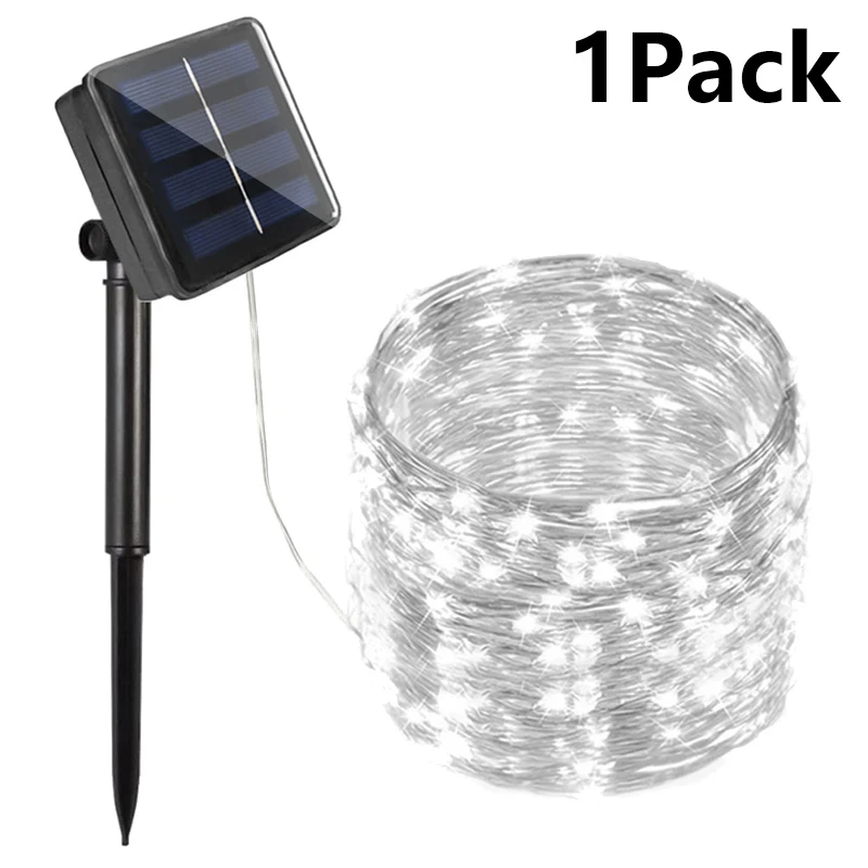 Solar-Lichterkette für Außenbereich, Wasserdicht, 8 Modi, Funkelnde Seil-Lichterkette, Girlande für Terrasse, Garten, Rasen, Baum, Hof, Zaun