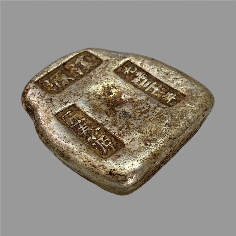 

China Antique Copper Gilded Silver Collected Silver Ingots Yuanbao Honeycomb Bottom Folk Art handicraft