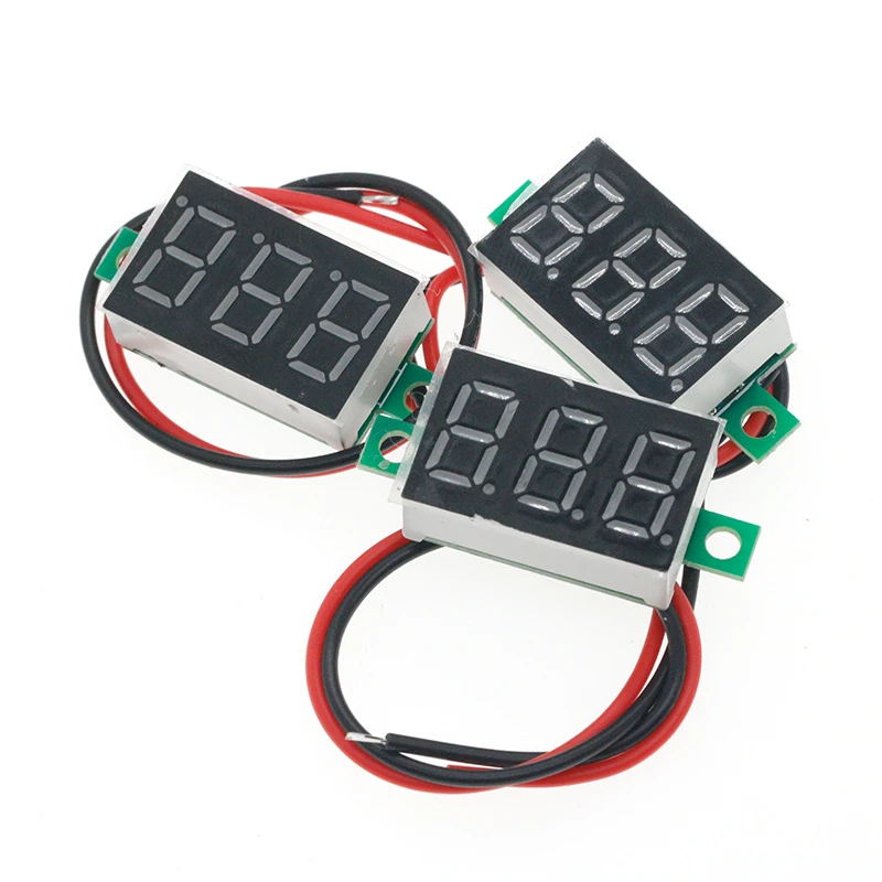 0.36 Inci 0.36 Inci DC 4.7-32V 3 Digit Display Voltmeter Mini LED Digital Panel Volt Tegangan Meter instrumen Merah/Biru/Gree