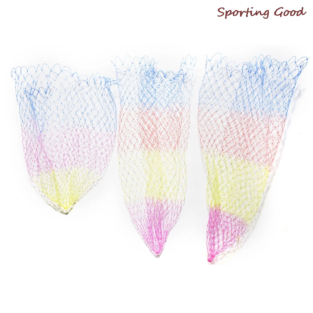 

1PC Nylon Fishing Net Rhombus Mesh Hole Depth Folding Nylon Landing Dip Net Collapsible Fishing Tools 3 Sizes