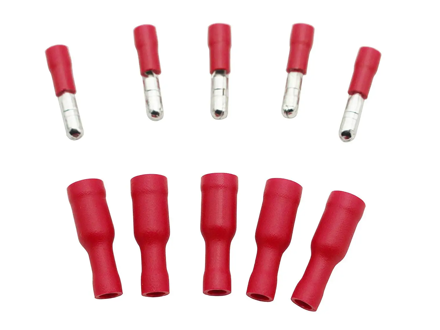 20/50/100pcs Female Male Insulated Electrical Connector Crimp Bullet Terminal Audio Wiring Terminals MPD FRD Connectors 22-10AWG