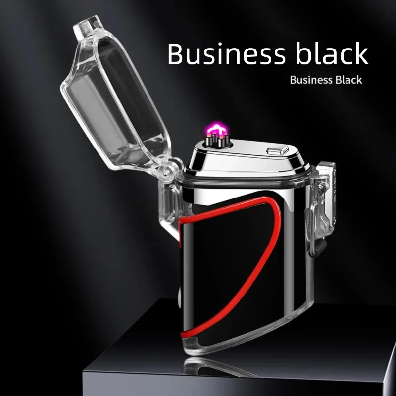 Outdoor waterproof transparent COB lighting igniter creative blade arc pulse windproof charging lighter