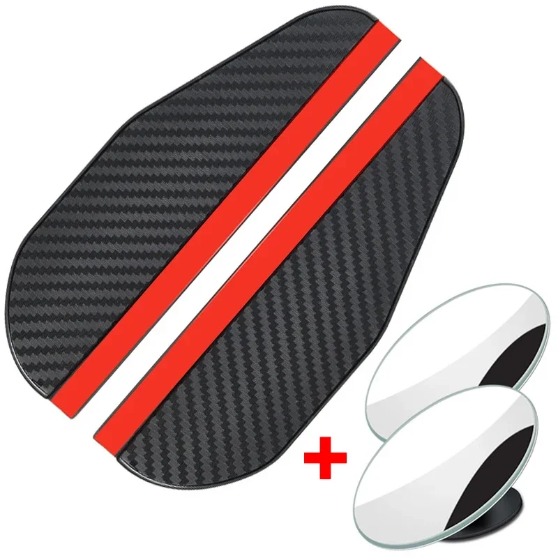 1set Car Carbon Fiber Rain Eyebrow Rearview Mirror Visor Shade Rain Cover Rear View Mirror Rainy Shield Guard Auto Accessories