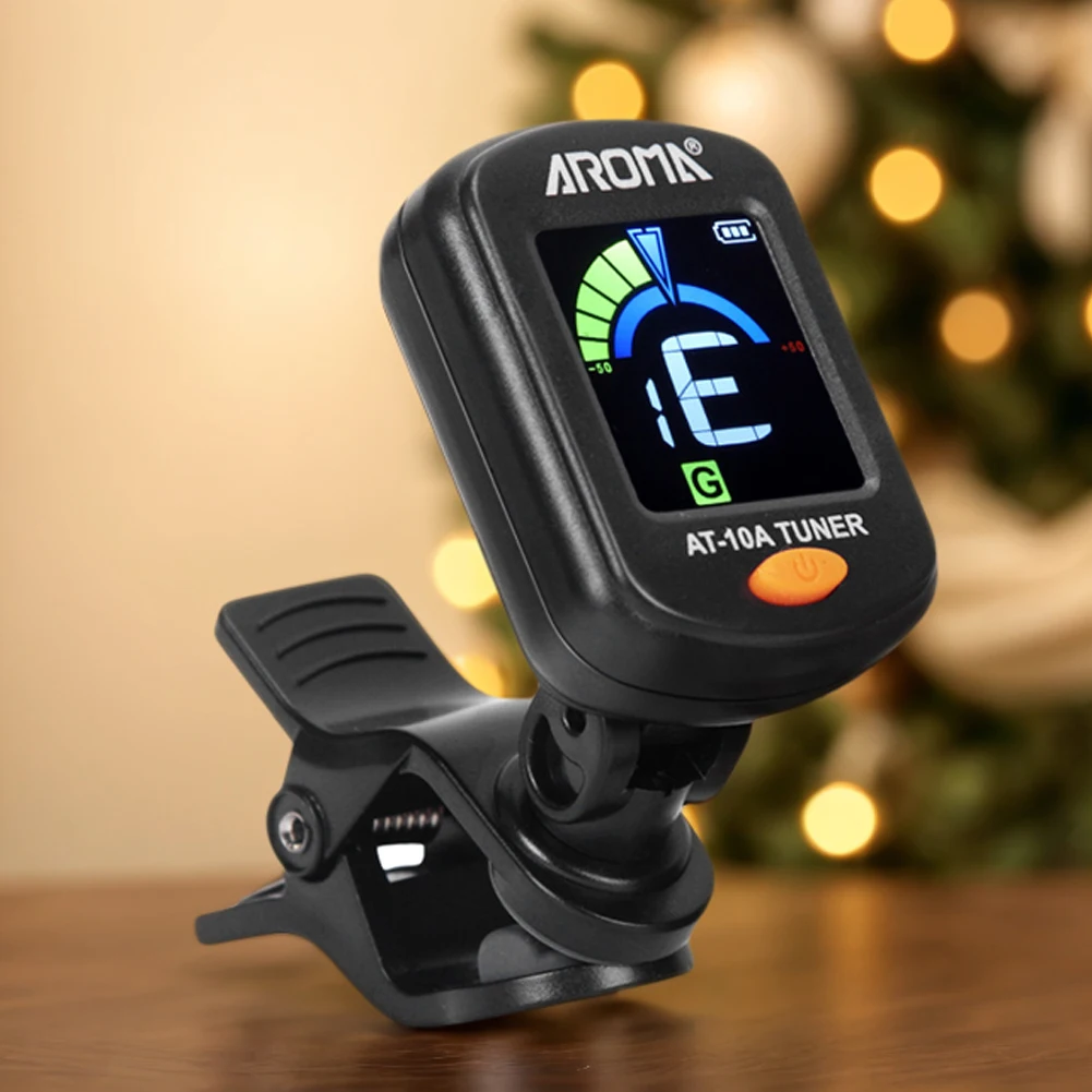 Digital Electronic Tuner Foldable Rotatable Electric Guitar Tuner Rechargeable for Acoustic/Electric Guitar Ukulele Violin Bass