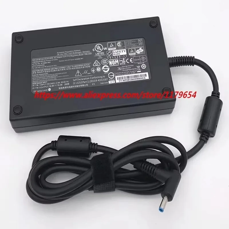 Original For HP ZBook 17 G3 TPN-CA03 A200A008L  835888-001 Kul400 19.5V 10.3A 200W 4.5*3.0mm Ac Power Adapter Laptop Charger